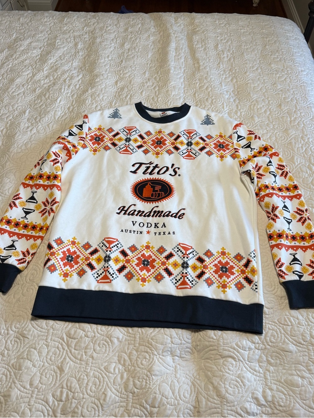 Men’s XL ugly Christmas sweater Tito's Handmade Vodka Austin, Texas Sweater